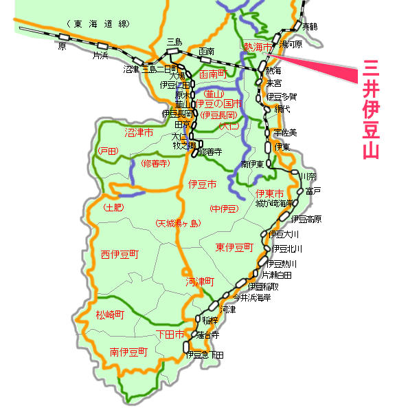 エンゼルフォレスト伊豆山最寄り路線図