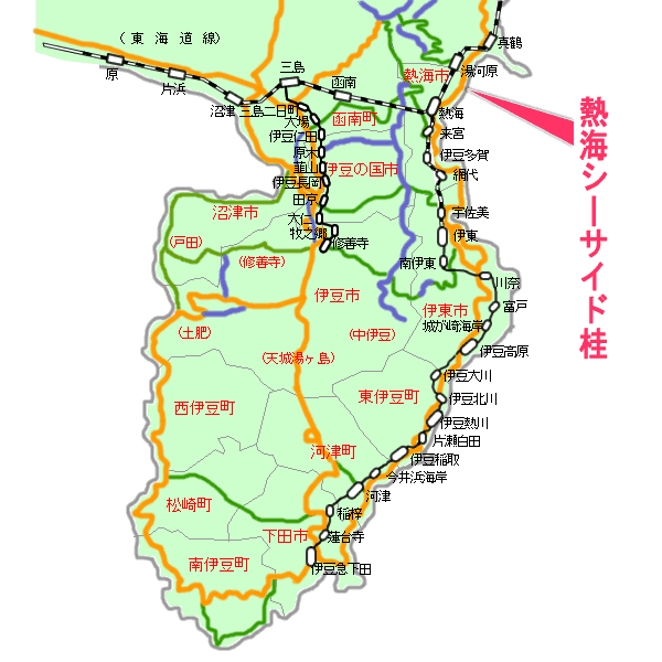 熱海シーサイド桂最寄り路線図