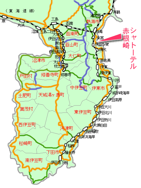 シャトーテル赤根崎最寄り路線図