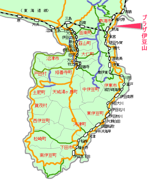 プラザ伊豆山最寄り路線図