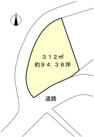 伊豆の国市 富士見ニュータウンの間取り、または地形