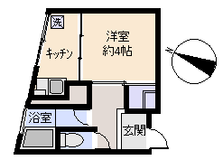 熱海市 熱海野中山マンションの間取り、または地形
