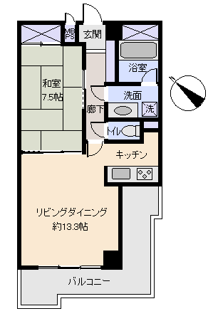 熱海市 ライオンズマンション湯河原千歳川の間取り、または地形