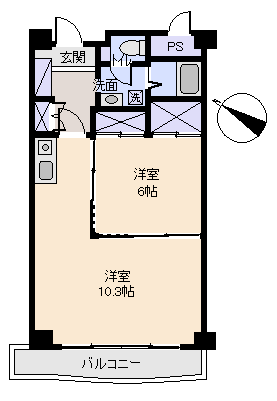 熱海市 中銀ライフケア咲見20号館の間取り、または地形