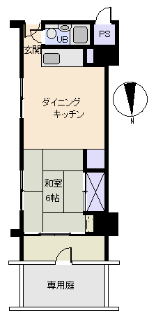 熱海市 熱海パークマンションの間取り、または地形