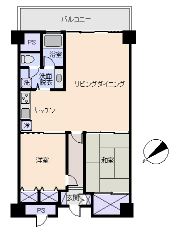 熱海市 フジタ第二熱海マンションの間取り、または地形