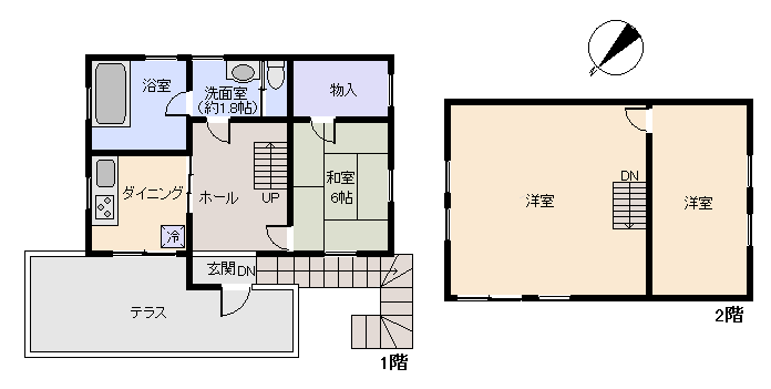 熱海市 網代の間取り、または地形