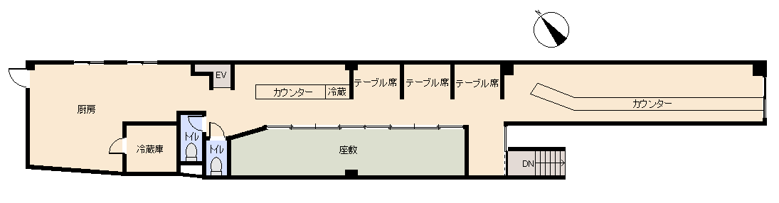 熱海市 銀座町の間取り、または地形