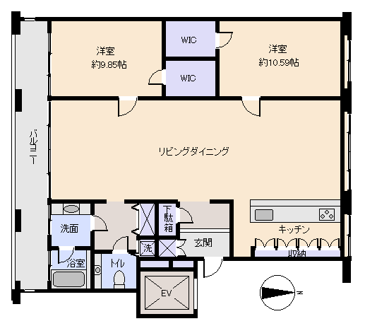 熱海市 水明荘の間取り、または地形