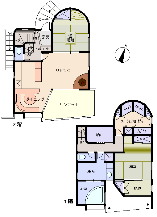 熱海市 桜沢別荘地の間取り、または地形