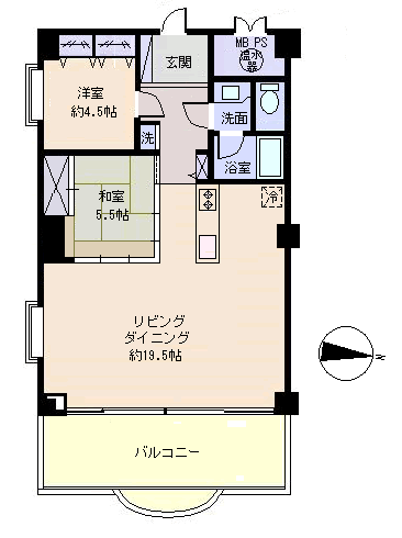 熱海市 ラ・ヴィ熱海の間取り、または地形