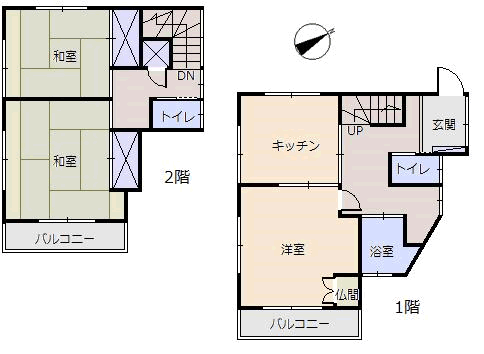 熱海市 山手町の間取り、または地形