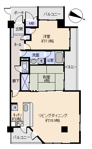 熱海市 レジーナヴィラ熱海の間取り、または地形