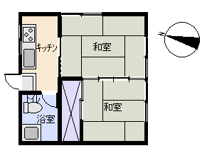 熱海市 レインボーハイツの間取り、または地形