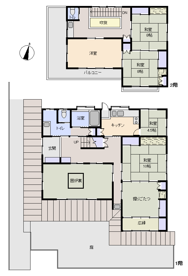 熱海市 林ガ丘町の間取り、または地形