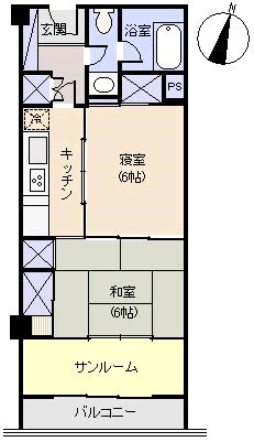 熱海市 ブルーシー熱海の間取り、または地形