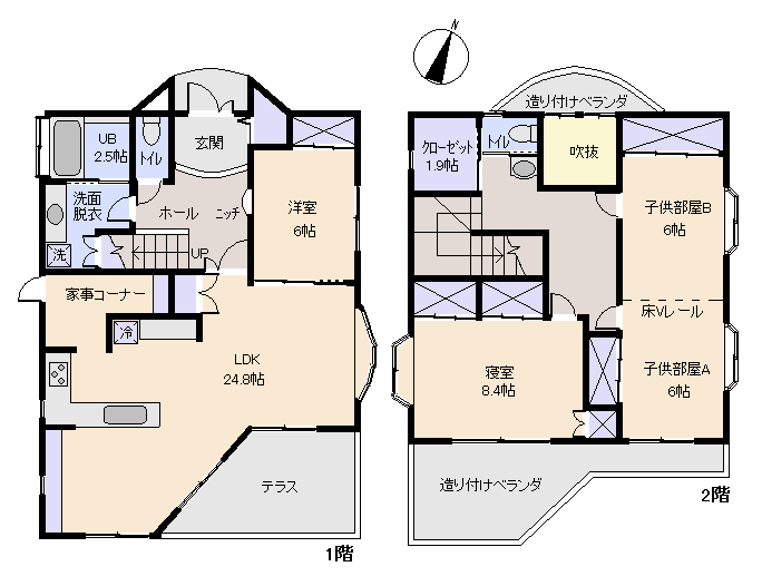 熱海市 下多賀の間取り、または地形