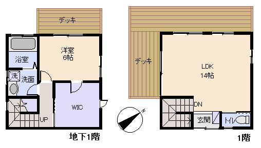 熱海市 あじろ南熱海が丘の間取り、または地形