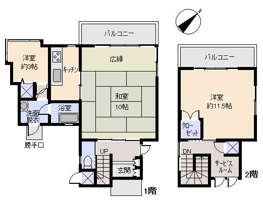 熱海市 桜ヶ丘分譲地の間取り、または地形