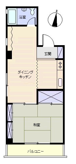 熱海市 メゾン・ド・渚の間取り、または地形