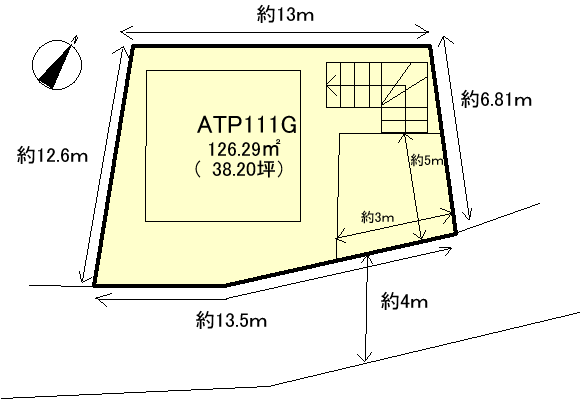 熱海市 伊豆山の間取り、または地形