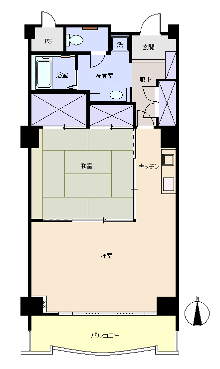 熱海市 中銀ライフケア熱海水口２２号館の間取り、または地形