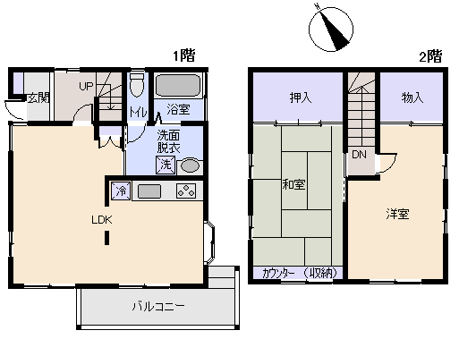 熱海市 熱海自然郷の間取り、または地形