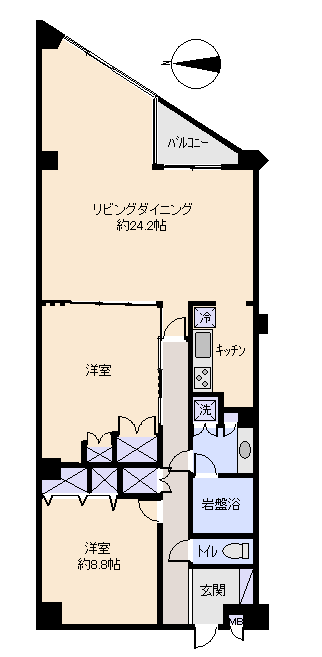 熱海市 サンライフ熱海の間取り、または地形