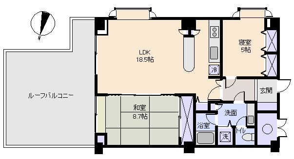 熱海市 ラ・ヴィ熱海の間取り、または地形