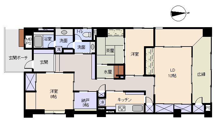 熱海市 別邸桜乃庄の間取り、または地形