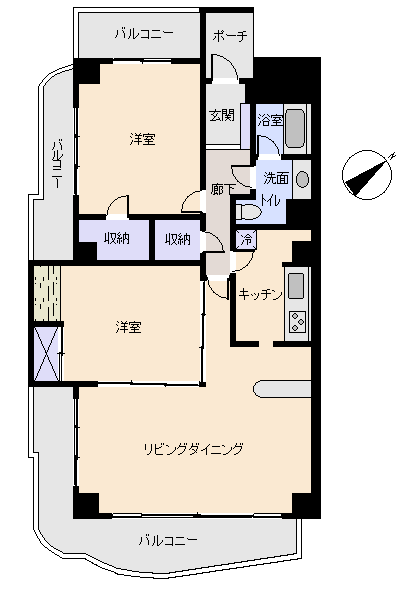 熱海市 ライオンズマンション熱海マリンビューの間取り、または地形