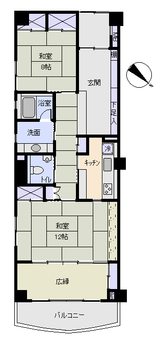 熱海市 別邸桜乃庄の間取り、または地形