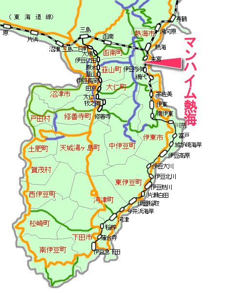 マンハイム熱海最寄り路線図
