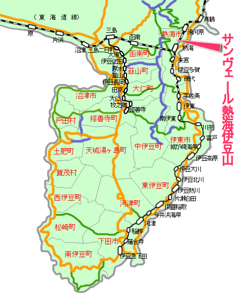サンヴェール熱海伊豆山最寄り路線図