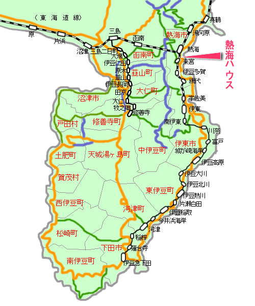 熱海ハウス最寄り路線図