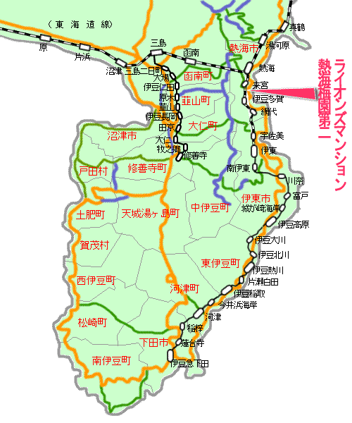 ライオンズマンション熱海梅園第2最寄り路線図