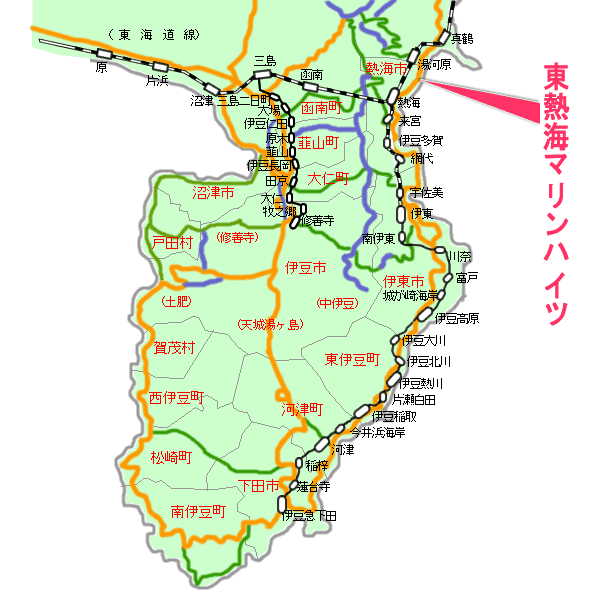 東熱海マリンハイツ最寄り路線図