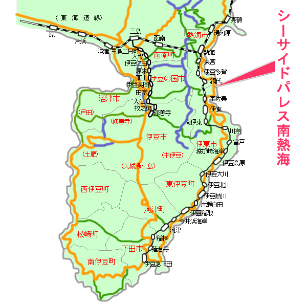 シーサイドパレス南熱海最寄り路線図