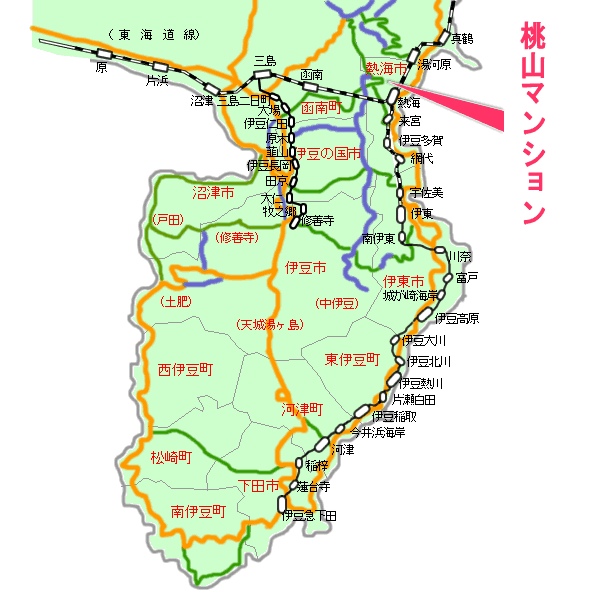 桃山マンション最寄り路線図