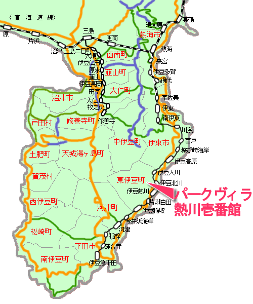 パークヴィラあたがわ壱番館最寄り路線図