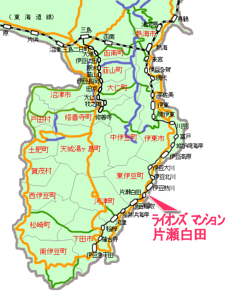 ライオンズマンション片瀬白田最寄り路線図