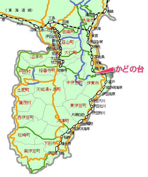 かどの台最寄り路線図