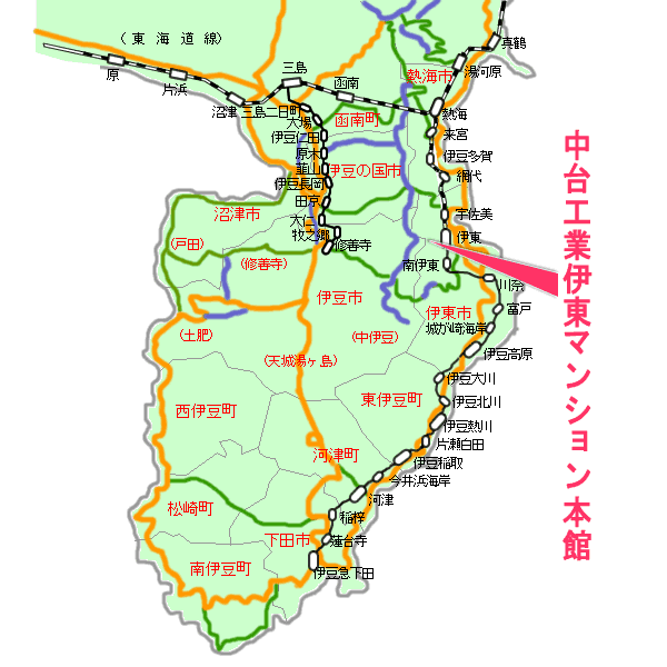 伊東マンション本館最寄り路線図