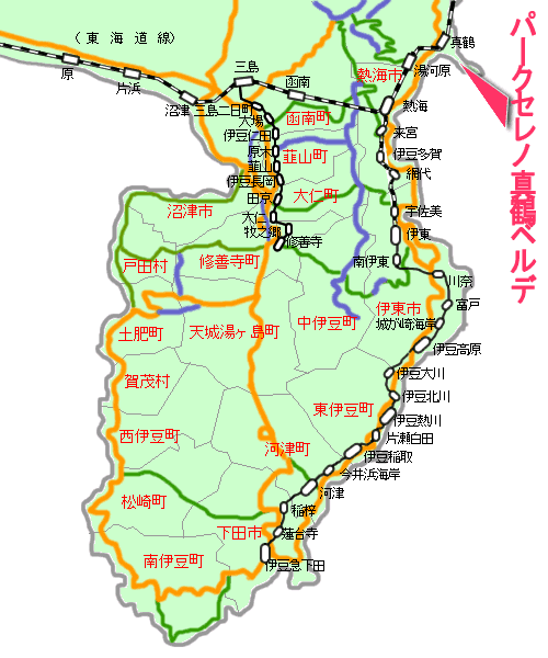 パークセレノ真鶴ベルデ最寄り路線図