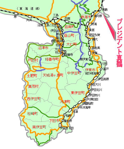 プレジデント真鶴最寄り路線図