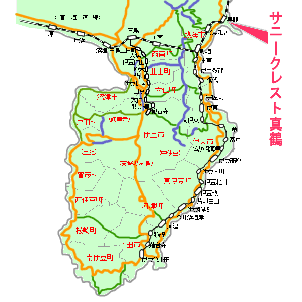 サニークレスト真鶴最寄り路線図