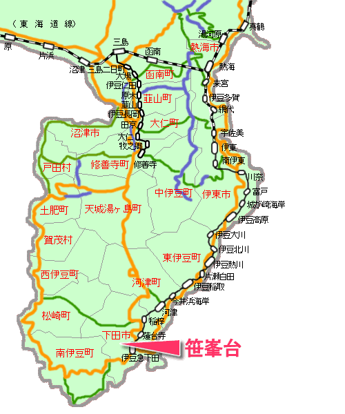 笹峯台最寄り路線図