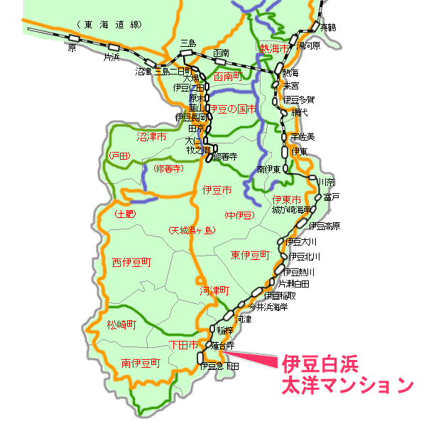 伊豆白浜大洋マンション最寄り路線図