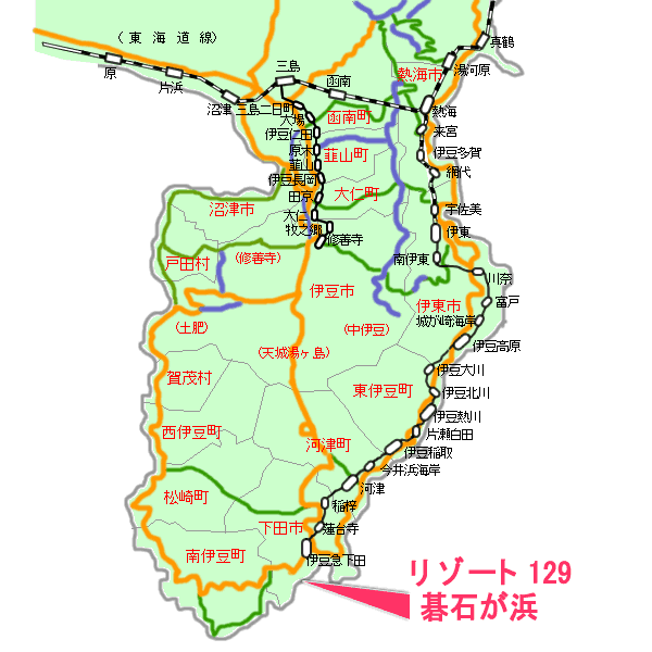 リゾート129　碁石が浜パートV最寄り路線図