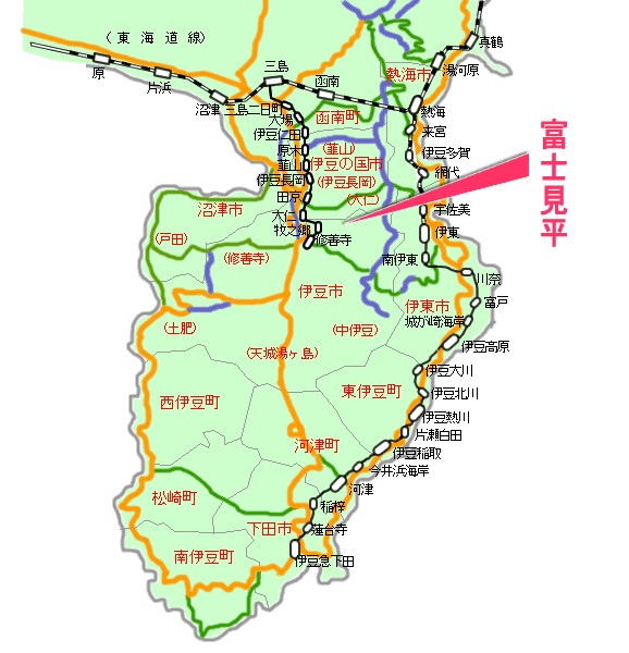 富士見平最寄り路線図